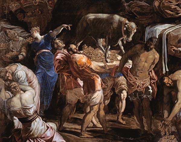 Adoration of the Golden Calf a Tintoretto (alias Jacopo Robusti)