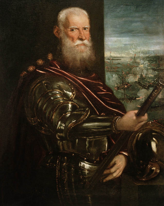 Portrait of Sebastiano Vernier (d.1578) Commander-in-Chief of the Venetian forces in the war against a Tintoretto (alias Jacopo Robusti)