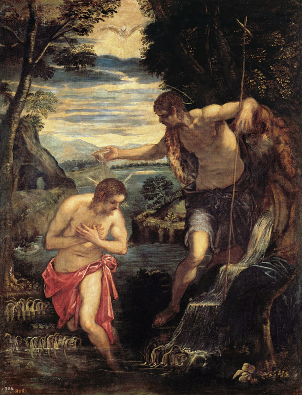 Baptize Christi a Tintoretto (alias Jacopo Robusti)