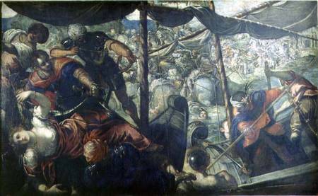 Battle between Turks and Christians a Tintoretto (alias Jacopo Robusti)