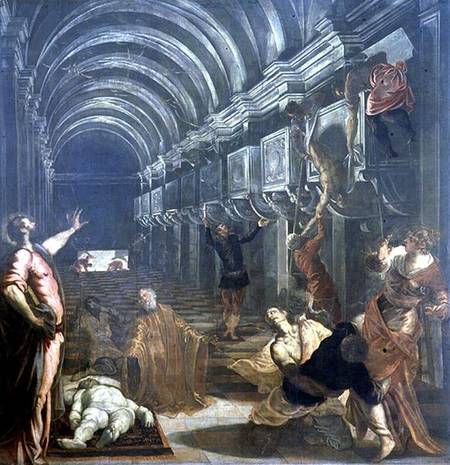 The Finding of the Body of St. Mark (panel) a Tintoretto (alias Jacopo Robusti)