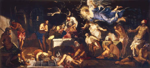 St. Rochus in the Dungeon a Tintoretto (alias Jacopo Robusti)