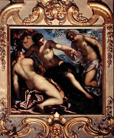 Mercury and the Three Graces a Tintoretto (alias Jacopo Robusti)