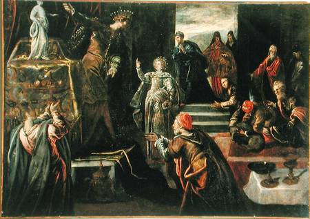 Saint Catherine of Alexandria refusing to worship the Idols a Tintoretto (alias Jacopo Robusti)