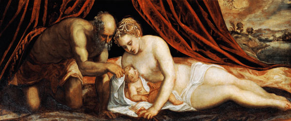 Venus, Vulkan und Amor. a Tintoretto (alias Jacopo Robusti)