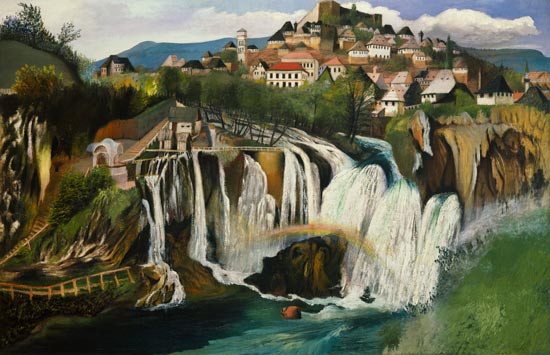 The waterfall of Jajce a Tivadar Csontváry-Kosztka