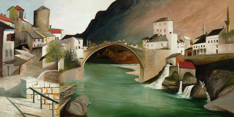 Roman bridge in Mostar a Tivadar Csontváry-Kosztka