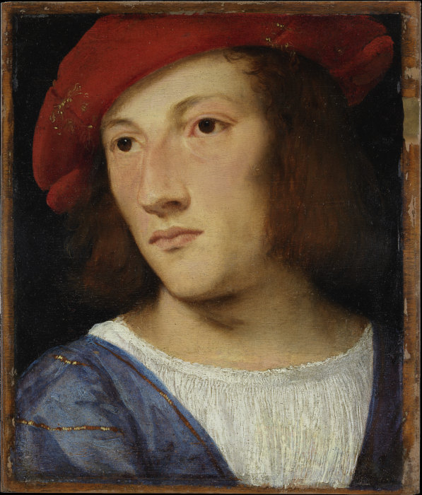 Portrait of a Young Man a Tizian