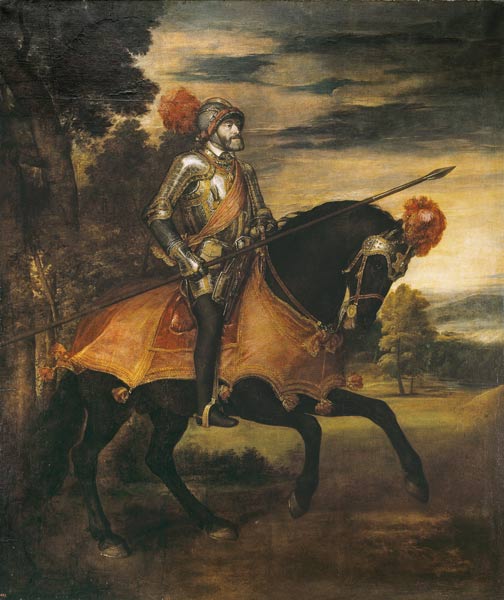 Carlo V a cavallo a Tiziano (alias Tiziano Vercellio)