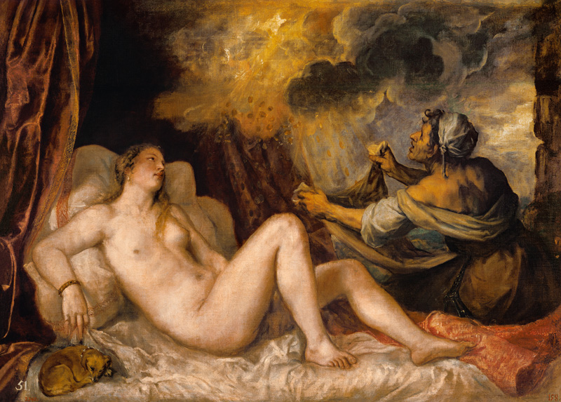 Danae and the Shower of Gold a Tiziano (alias Tiziano Vercellio)