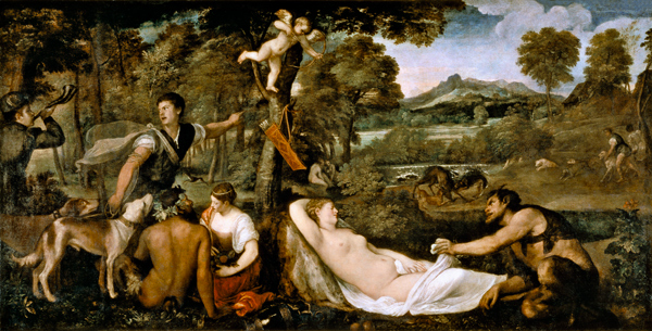 Pardo Venus or Jupiter and Antiope a Tiziano (alias Tiziano Vercellio)
