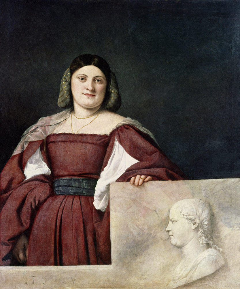 Portrait of a Lady (La Schiavona), c.1510-12 a Tiziano (alias Tiziano Vercellio)