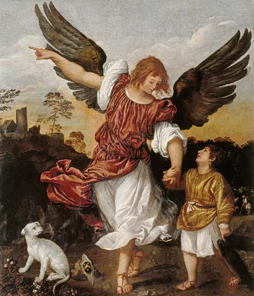Tobias and the Angel a Tiziano (alias Tiziano Vercellio)
