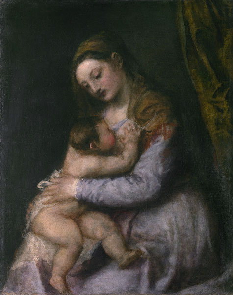 The Virgin and Child, c.1570-76 a Tiziano (alias Tiziano Vercellio)