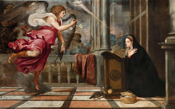 Annunciation to Mary / Titian / c.1540 a Tiziano (alias Tiziano Vercellio)