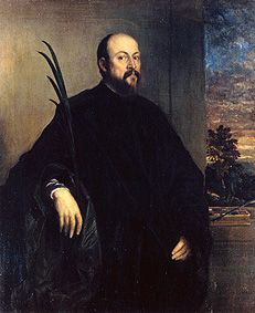 Portrait of a painter with a palm a Tiziano (alias Tiziano Vercellio)