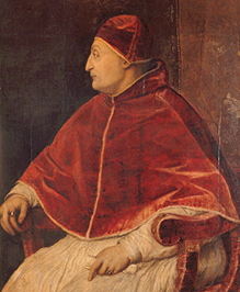 Bildnis des Papstes Sixtus IV. Um 1540. a Tiziano (alias Tiziano Vercellio)