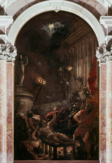 The Martyrdom of St. Lawrence a Tiziano (alias Tiziano Vercellio)