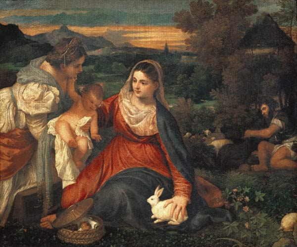 Madonna with the Rabbit a Tiziano (alias Tiziano Vercellio)