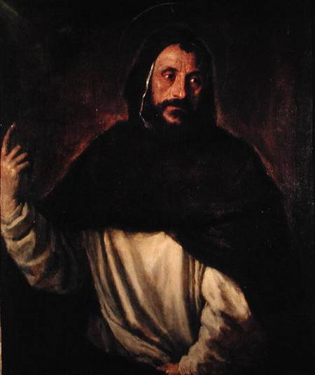 St. Dominic (1170-1221) a Tiziano (alias Tiziano Vercellio)