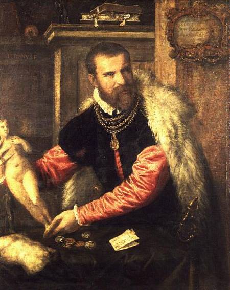 Jacopo Strada (1515-88) art expert and buyer of objet d'art, working for Ferdinand I, Maximilian II a Tiziano (alias Tiziano Vercellio)