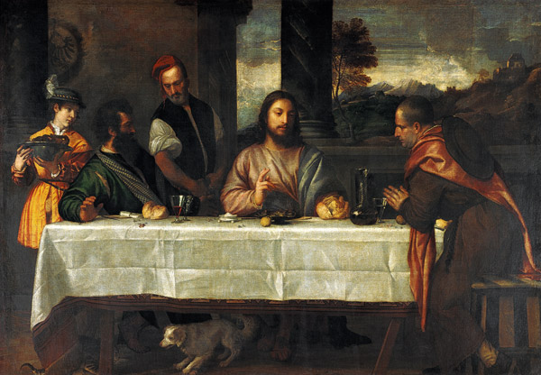 The meal in Emmaus. a Tiziano (alias Tiziano Vercellio)