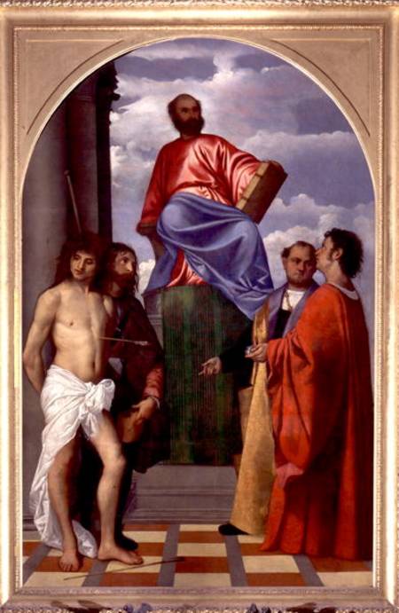St. Mark with SS. Sebastian, Roch, Cosmas and Damian a Tiziano (alias Tiziano Vercellio)