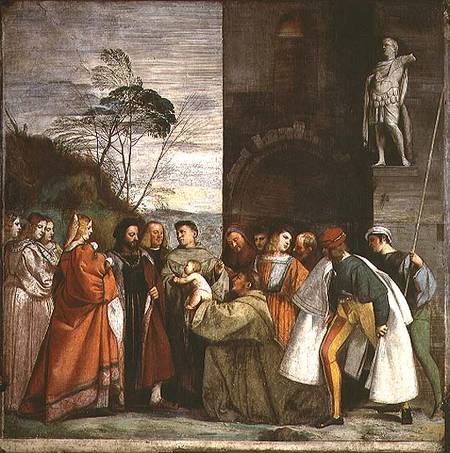 The Miracle of the Speech of the Newborn Child a Tiziano (alias Tiziano Vercellio)