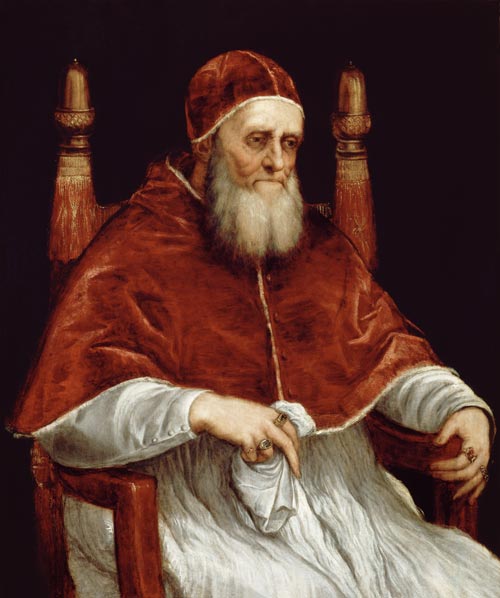 Pope Julius II (1443-1513) after a painting by Raphael a Tiziano (alias Tiziano Vercellio)