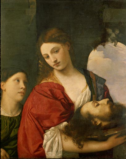 Salome mit dem Haupt Johannes des Taeufers a Tiziano (alias Tiziano Vercellio)
