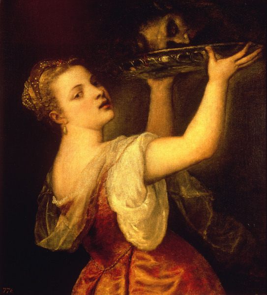 Titian / Salome with raised Platter a Tiziano (alias Tiziano Vercellio)