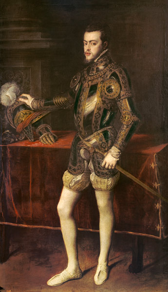 Portrait Philipps II. a Tiziano (alias Tiziano Vercellio)