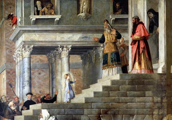 Presentation of the Virgin at the Temple a Tiziano (alias Tiziano Vercellio)