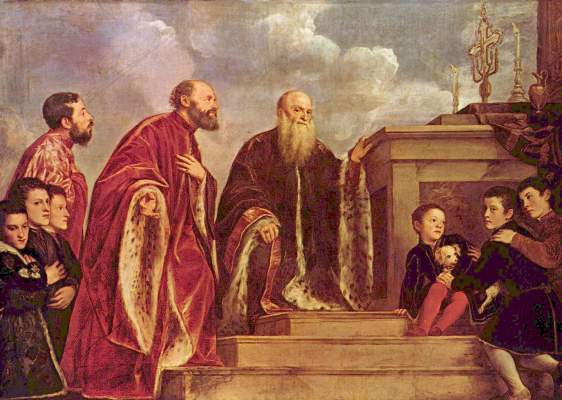 Votive picture of the family Vendramin a Tiziano (alias Tiziano Vercellio)