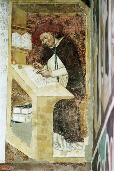 Hugues de Provence at his Desk from the Cycle of 'Forty Illustrious Members of the Dominican Order' a Tommaso  da Modena