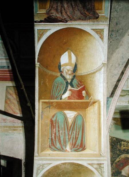 St. Ambrose of Milan (c.340-397) from the intrados of the apse a Tommaso Masolino da Panicale