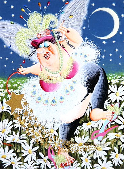 Beryl the Fairy weaves her magic spell as she dances through fields of daisies, 2007 (acrylic on pan a Tony  Todd