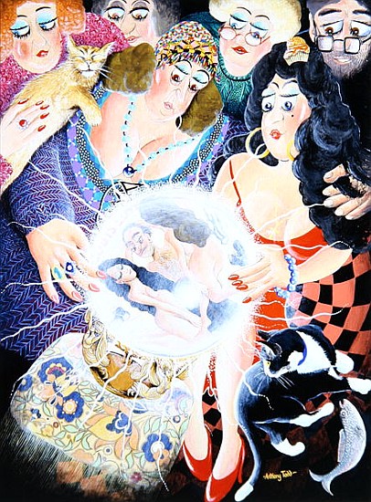 Mrs Dai Bread one and two crystal gaze and discover their husbands'' indiscretions, 2007 (acrylic on a Tony  Todd