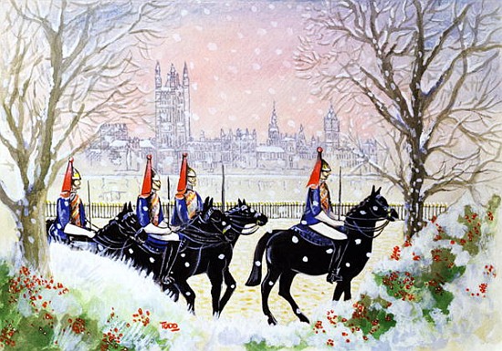 The Household Cavalry, 2005 (w/c on paper)  a Tony  Todd