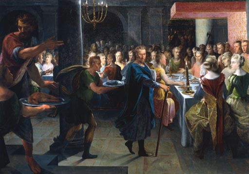 Dice offrant un banquet a Francus, en presance de Hyante et de Climene a Toussaint Dubreuil
