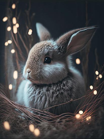 Bunny In The Nest