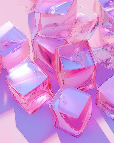 Pink Ice Cubes