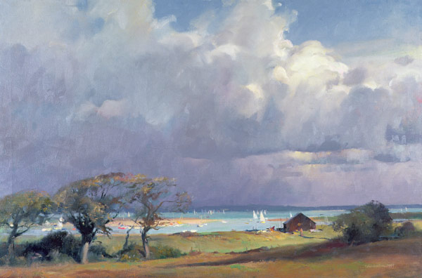 Threatening storm in the Solent, 1989  a Trevor  Chamberlain