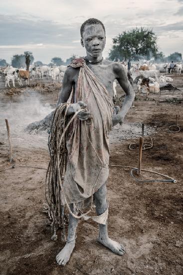 Young Mundari herder