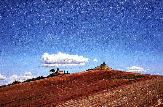 Big Sky, Hill Top, Todi, Umbria, 1998 (oil on canvas)  a Trevor  Neal