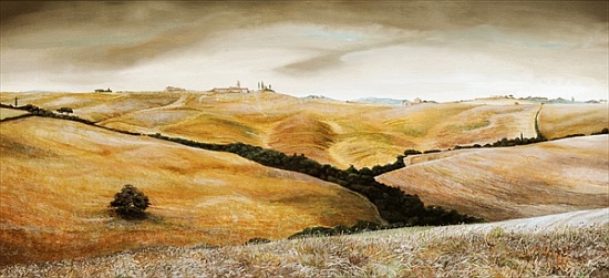 Farm on Hill, Tuscany a Trevor  Neal