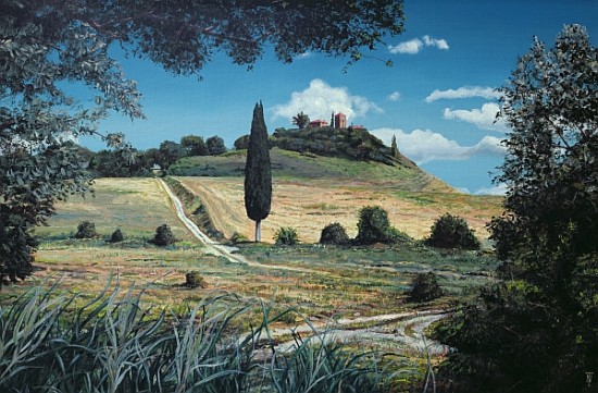 Lollipop Tree, Umbria, 1998 (oil on canvas)  a Trevor  Neal