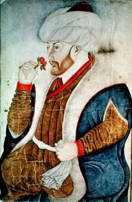 Portrait of Sultan Mehmet II (1432-81) a Scuola Turca