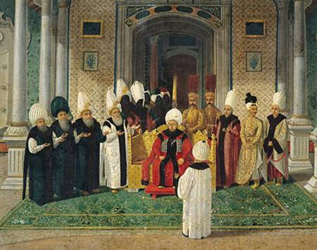 Reception at the Court of the Sultan Selim III (1761-1807) a Scuola Turca