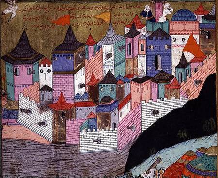 TSM H.1524 Attack on Belgrade in 1521, from the 'Hunername' by Lokman a Scuola Turca